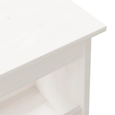 vidaXL Παγκάκι Χολ Λευκό 100x28x45cm από Μασίφ Ξύλο Πεύκου 1 τεμ.
