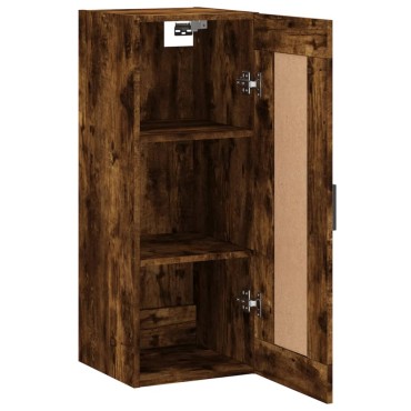 vidaXL Ντουλάπι Τοίχου Καπνιστή Δρυς 34,5x34x90cm Επεξεργ. Ξύλο 1 τεμ.