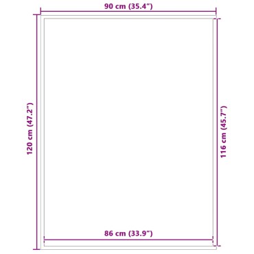 vidaXL Πατάκι Εισόδου Καφέ 90 x 120 εκ.