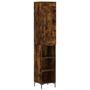 vidaXL Ντουλάπι Καπνιστή δρυς 34,5x34x180cm από Επεξεργασμένο Ξύλο 1 τεμ.