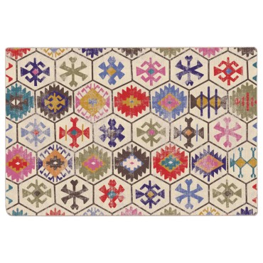 vidaXL Χαλί Πλενόμενο Πολύχρωμο 120x180cm