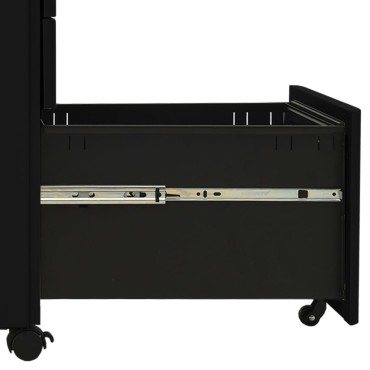 vidaXL Αρχειοθήκη Φορητή Μαύρη 30x45x59cm Ατσάλινη 1 τεμ.