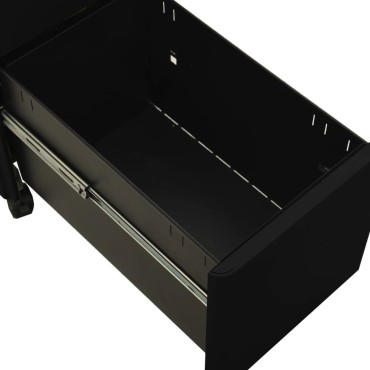vidaXL Αρχειοθήκη Φορητή Μαύρη 30x45x59cm Ατσάλινη 1 τεμ.