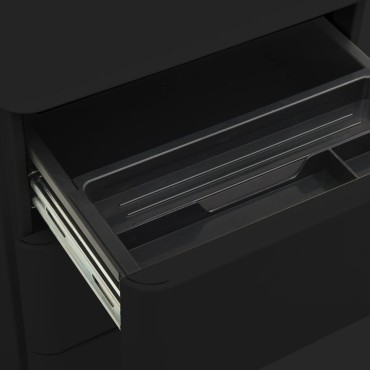 vidaXL Αρχειοθήκη Φορητή Μαύρη 30x45x59cm Ατσάλινη 1 τεμ.