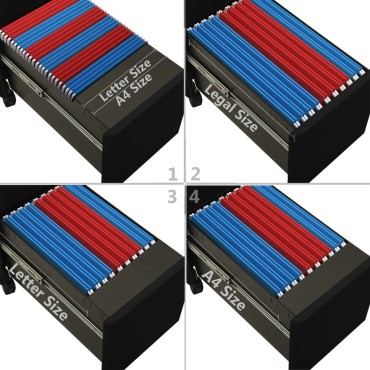 vidaXL Αρχειοθήκη Φορητή Μαύρη 30x45x59cm Ατσάλινη 1 τεμ.