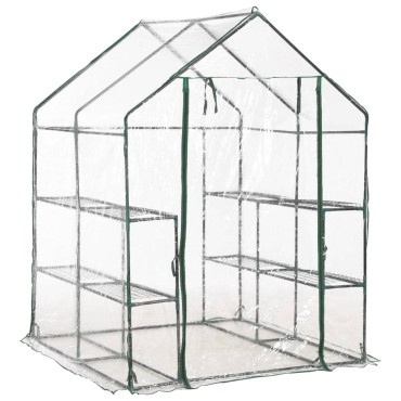 vidaXL Θερμοκήπιο με 8 Ράφια 143 x 143 x 195 εκ.