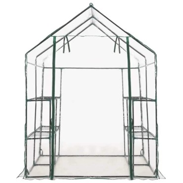vidaXL Θερμοκήπιο με 8 Ράφια 143 x 143 x 195 εκ.