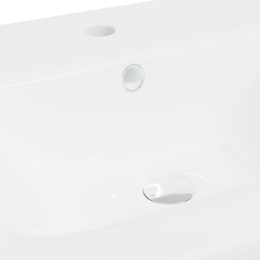 vidaXL Νιπτήρας Ένθετος Λευκός 42 x 39 x 18 εκ. Κεραμικός με Βρύση