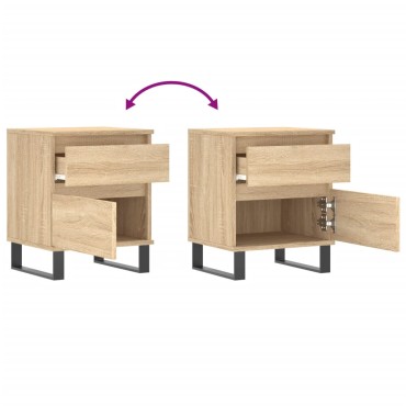 vidaXL Κομοδίνο Sonoma Δρυς 40x35x50cm από Επεξεργ. Ξύλο 1 τεμ.