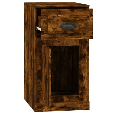 vidaXL Ντουλάπι με Συρτάρι Καπνιστή Δρυς 40x50x75cm Επεξεργ. Ξύλο 1 τεμ.