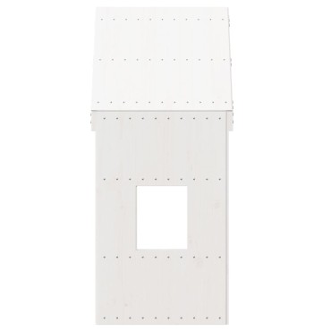 vidaXL Οροφή Κρεβατιού Παιδική Λευκό 60x99x139,5 εκ Μασίφ Ξύλο Πεύκου