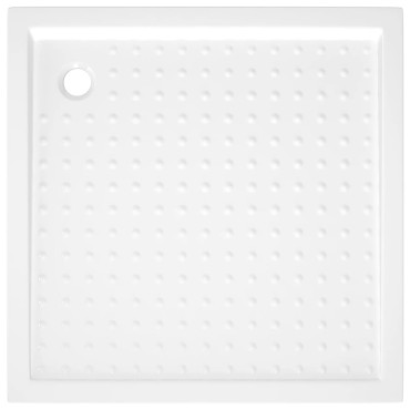 vidaXL Βάση Ντουζιέρας με Σχέδιο Τάπας Λευκή 80 x 80 x 4  εκ. από ABS