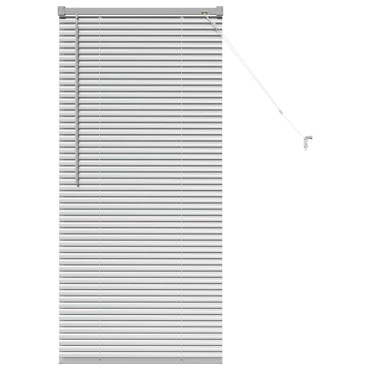vidaXL Βενετσιάνικες Ρόδες Ασημί 130 x 60 εκ Αλουμίνιο
