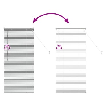 vidaXL Βενετσιάνικες Ρόδες Ασημί 130 x 60 εκ Αλουμίνιο