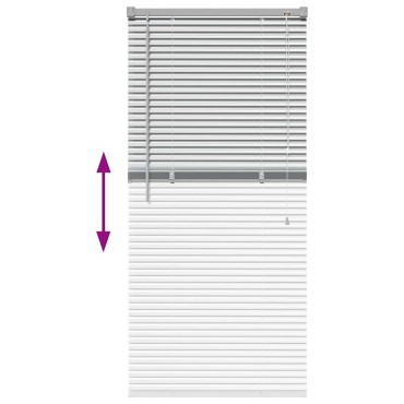 vidaXL Βενετσιάνικες Ρόδες Ασημί 130 x 65 εκ Αλουμίνιο