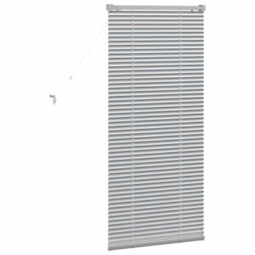 vidaXL Βενετσιάνικες Ρόδες Ασημί 130 x 65 εκ Αλουμίνιο