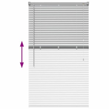 vidaXL Βενετσιάνικες Ρόδες Ασημί 130 x 80 εκ Αλουμίνιο