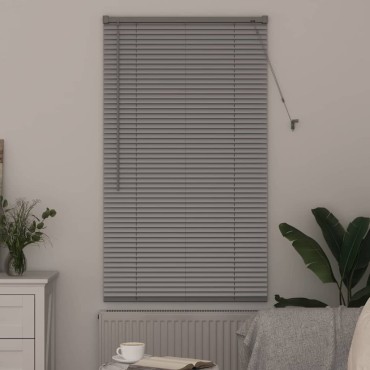vidaXL Βενετσιάνικες Ρόδες Ασημί 130 x 80 εκ Αλουμίνιο