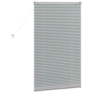 vidaXL Βενετσιάνικες Ρόδες Ασημί 130 x 80 εκ Αλουμίνιο