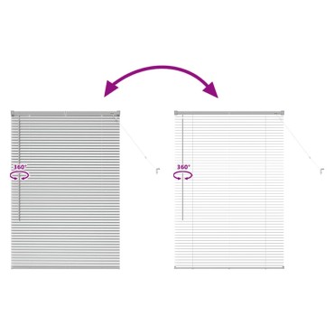 vidaXL Βενετσιάνικες Ρόδες Ασημί 130 x 85 εκ Αλουμίνιο