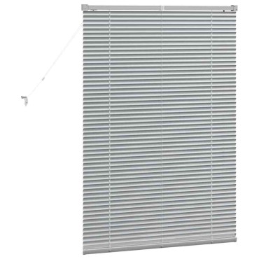 vidaXL Βενετσιάνικες Ρόδες Ασημί 130 x 85 εκ Αλουμίνιο