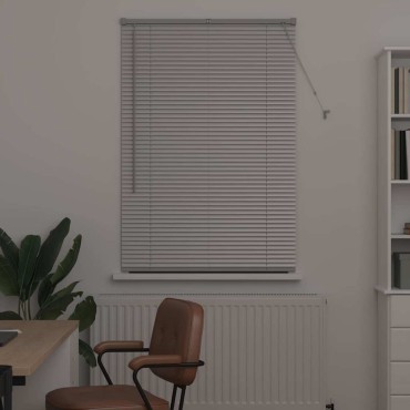 vidaXL Βενετσιάνικες Ρόδες Ασημί 130 x 90 εκ Αλουμίνιο