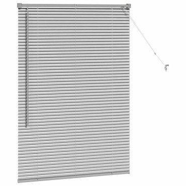 vidaXL Βενετσιάνικες Ρόδες Ασημί 130 x 95 εκ Αλουμίνιο
