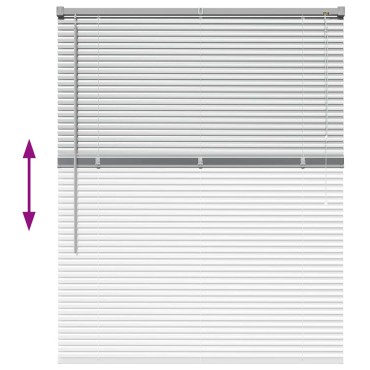 vidaXL Βενετσιάνικες Ρόδες Ασημί 130 x 105 εκ Αλουμίνιο