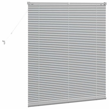 vidaXL Βενετσιάνικες Ρόδες Ασημί 130 x 110 εκ Αλουμίνιο
