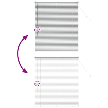 vidaXL Βενετσιάνικες Ρόδες Ασημί 130 x 120 εκ Αλουμίνιο