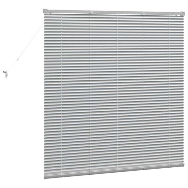 vidaXL Βενετσιάνικη Σκίαση Ασημί 130 x 130 cm 25 χιλ. Αλουμίνιο