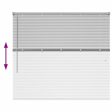 vidaXL Βενετσιάνικες Ρόδες Ασημί 130 x 150 cm Αλουμίνιο