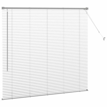 vidaXL Βενετσιάνικες Ρόδες Ασημί 130 x 150 cm Αλουμίνιο