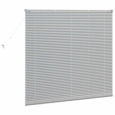 vidaXL Βενετσιάνικες Ρόδες Ασημί 130 x 150 cm Αλουμίνιο