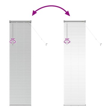 vidaXL Βενετσιάνικες Ρόδες Ασημί 175 x 40 εκ Αλουμίνιο