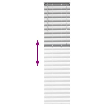 vidaXL Βενετσιάνικες Ρόδες Ασημί 175 x 40 εκ Αλουμίνιο