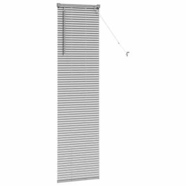 vidaXL Βενετσιάνικες Ρόδες Ασημί 175 x 40 εκ Αλουμίνιο