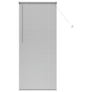 vidaXL Βενετσιάνικες Ρόδες Ασημί 175 x 80 εκ Αλουμίνιο