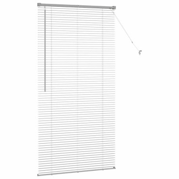 vidaXL Βενετσιάνικες Ρόδες Ασημί 175 x 85 εκ Αλουμίνιο