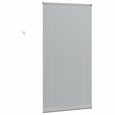 vidaXL Βενετσιάνικες Ρόδες Ασημί 175 x 85 εκ Αλουμίνιο