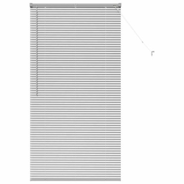 vidaXL Βενετσιάνικες Ρόδες Ασημί 175 x 90 εκ Αλουμίνιο