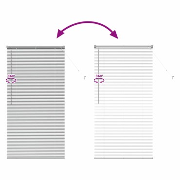 vidaXL Βενετσιάνικες Ρόδες Ασημί 175 x 95 εκ Αλουμίνιο