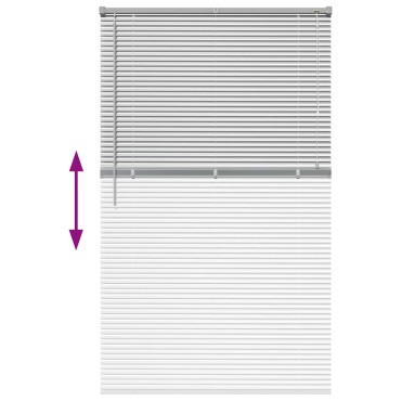 vidaXL Βενετσιάνικες Ρόδες Ασημί 175 x 100 εκ. Αλουμίνιο