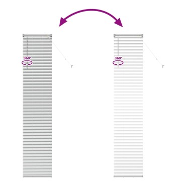 vidaXL Βενετσιάνικες Ρόδες Ασημί 220 x 45 εκ Αλουμίνιο