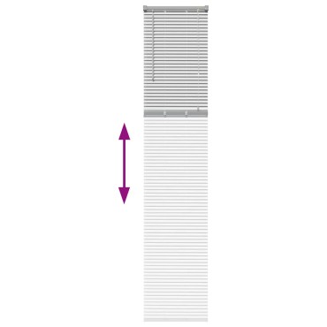 vidaXL Βενετσιάνικες Ρόδες Ασημί 220 x 45 εκ Αλουμίνιο
