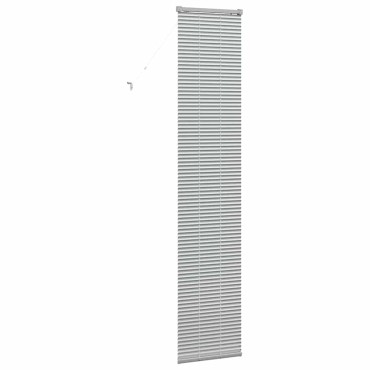 vidaXL Βενετσιάνικες Ρόδες Ασημί 220 x 45 εκ Αλουμίνιο