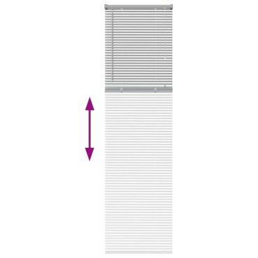 vidaXL Βενετσιάνικη Σκίαση Ασημί 220 x 55 εκ 25 χιλ. Αλουμίνιο