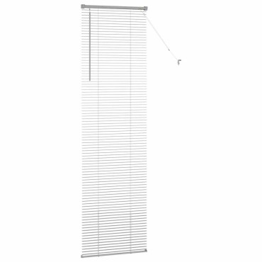 vidaXL Βενετσιάνικη Σκίαση Ασημί 220 x 55 εκ 25 χιλ. Αλουμίνιο