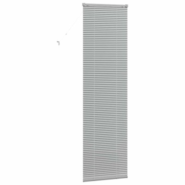 vidaXL Βενετσιάνικη Σκίαση Ασημί 220 x 55 εκ 25 χιλ. Αλουμίνιο