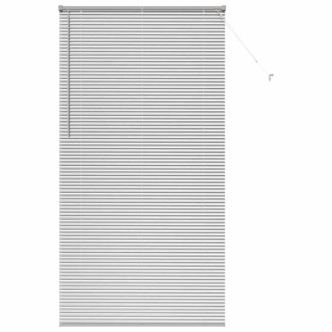 vidaXL Βενετσιάνικες Ρόδες Ασημί 220 x 120 εκ Αλουμίνιο